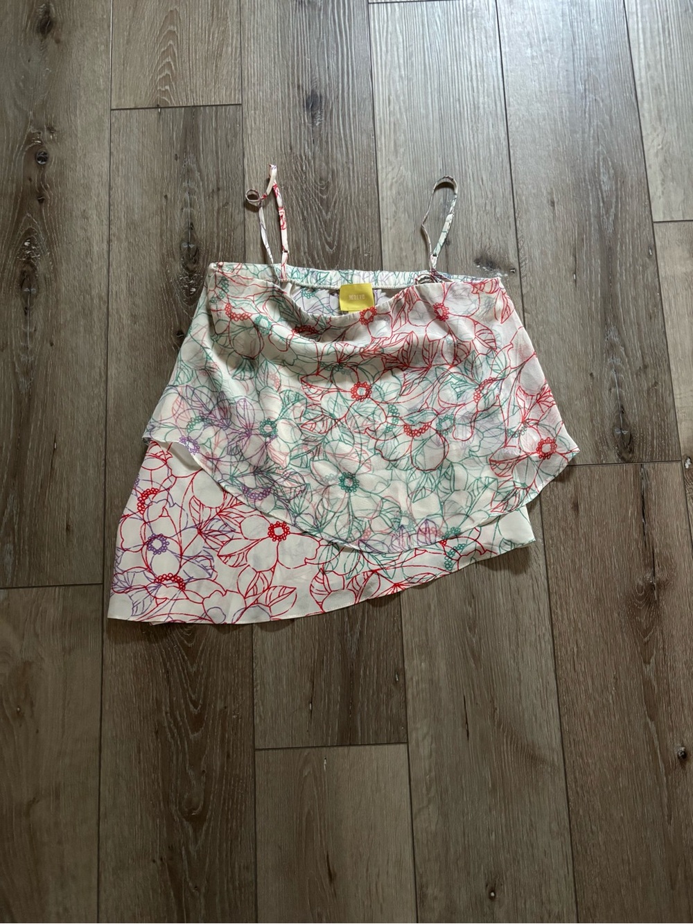 Maeve Daisy Garden Tiered Silk Tank